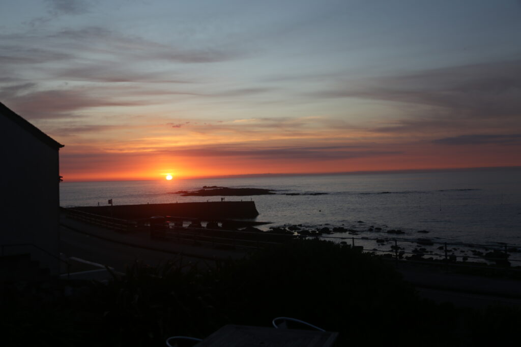Sunset over the lifeboat station