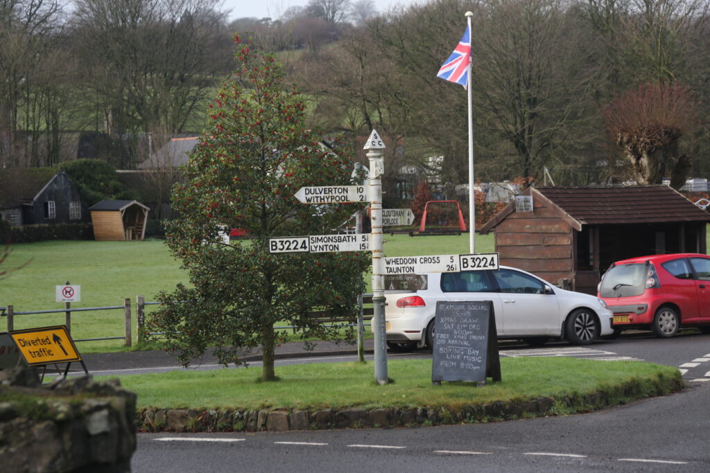 Directions to Dulverton, Withypool, Simonsbath, Lynton, Whedden Cross and Taunton